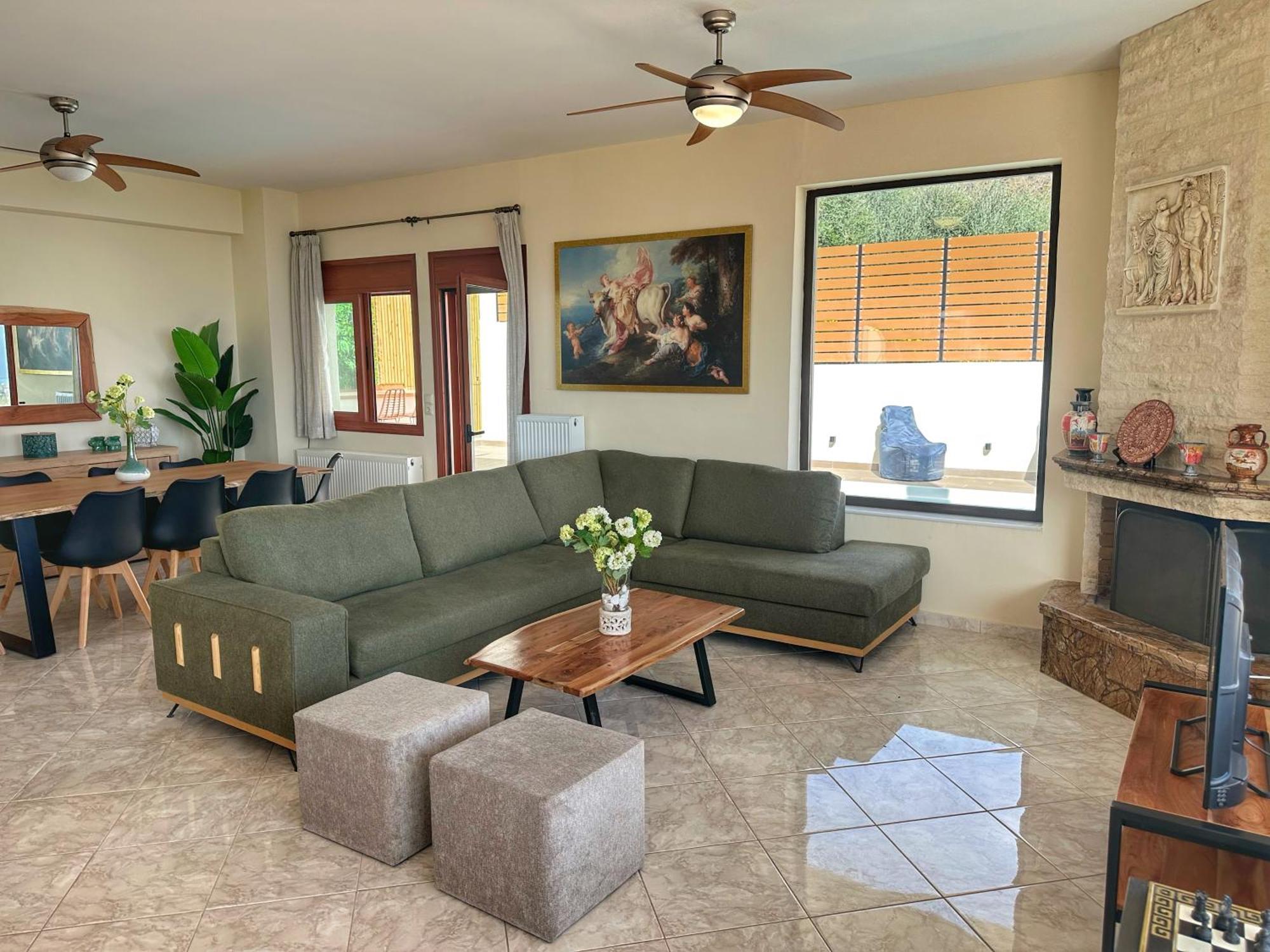 Villa Balcony, Cozy Villa With Amazing View Rodhiá Екстериор снимка