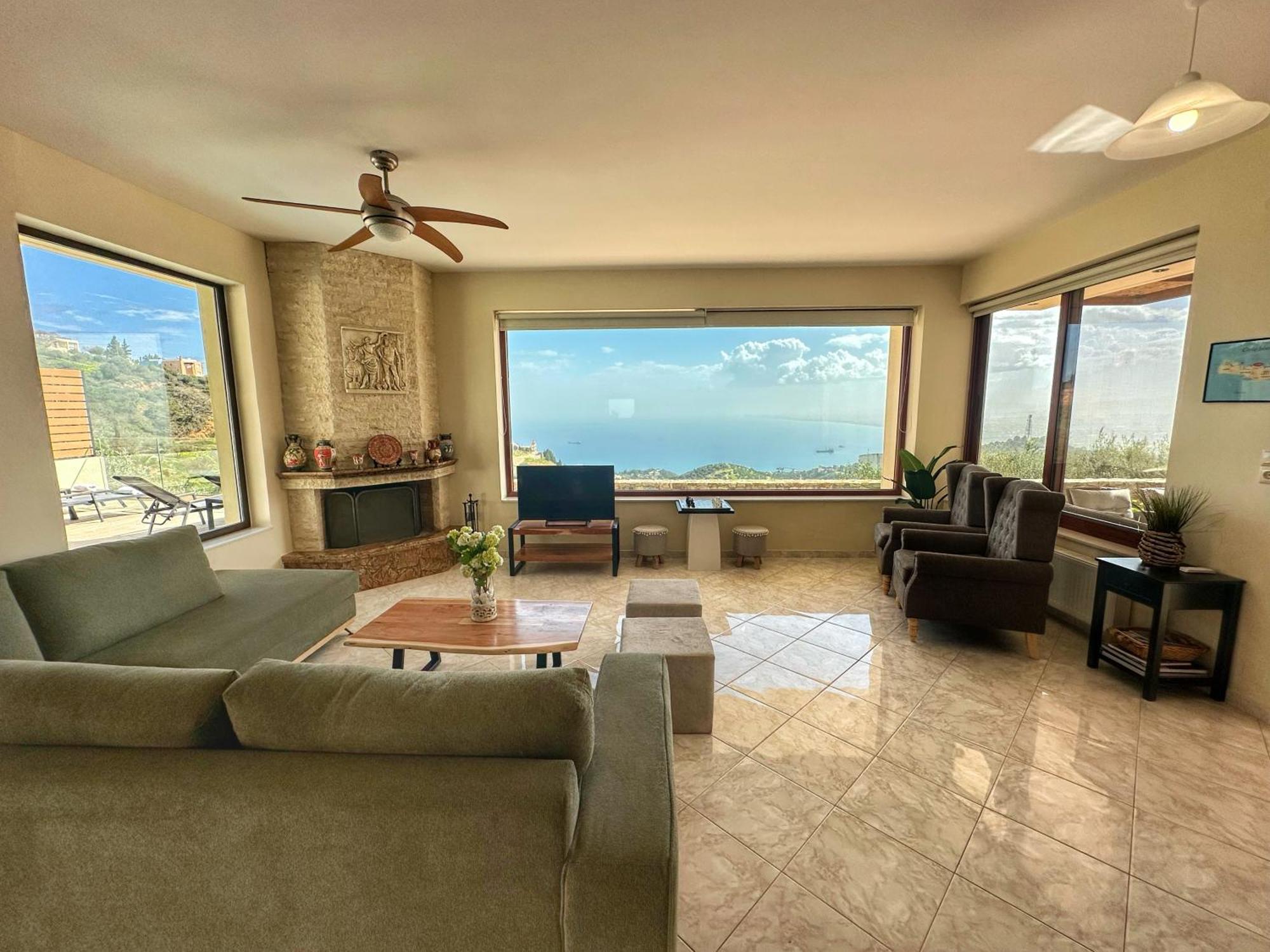 Villa Balcony, Cozy Villa With Amazing View Rodhiá Екстериор снимка