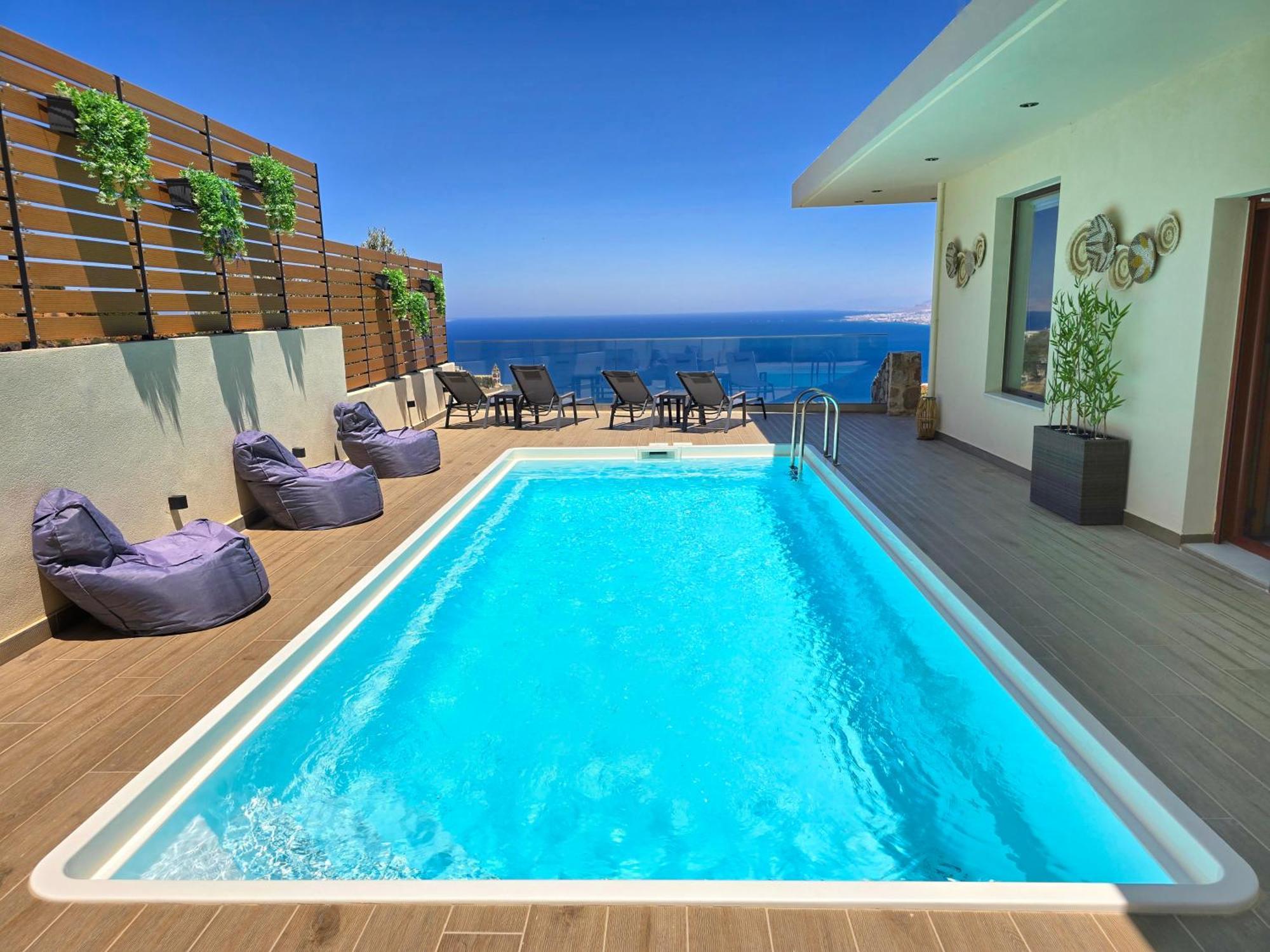 Villa Balcony, Cozy Villa With Amazing View Rodhiá Екстериор снимка