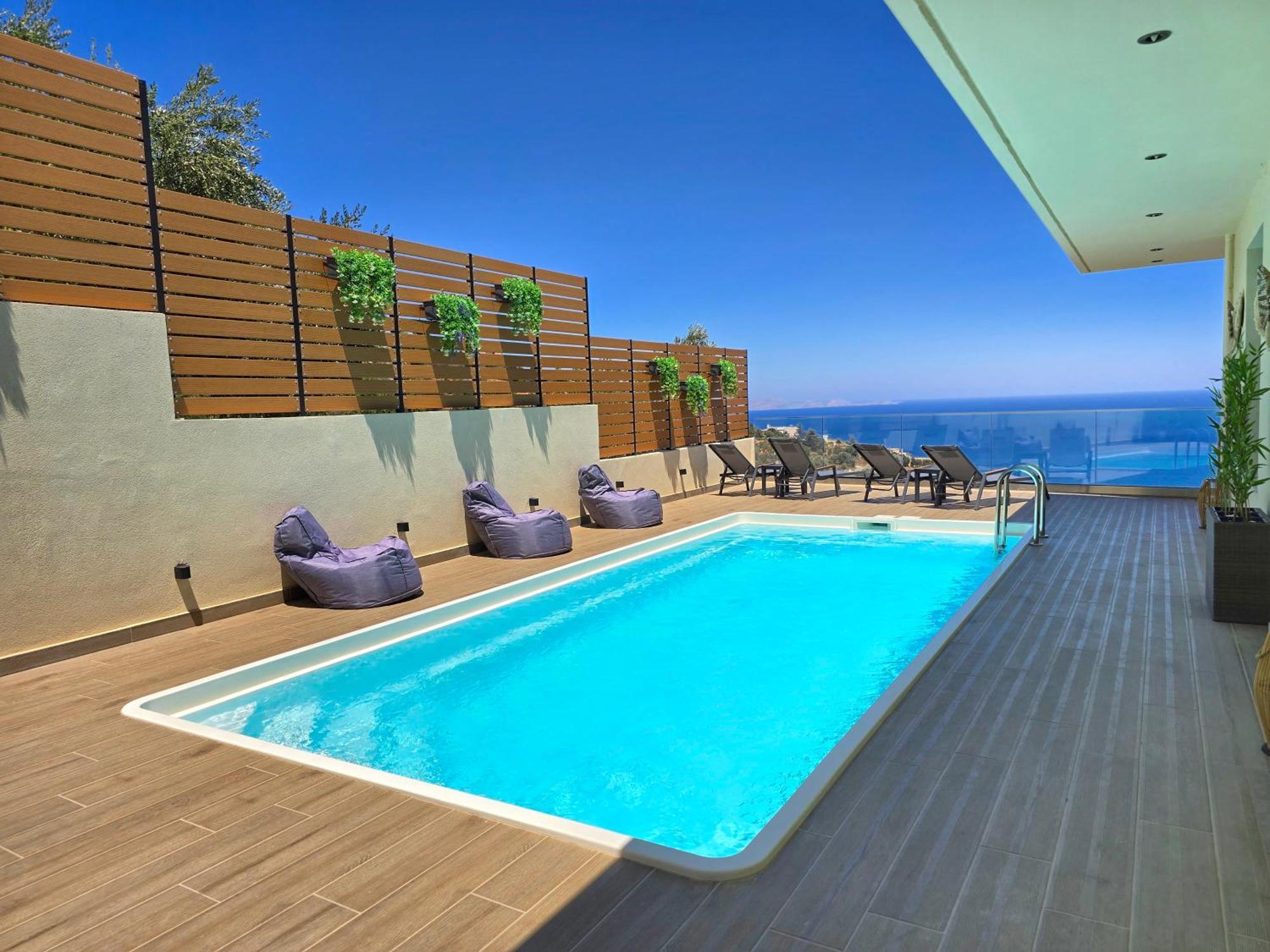 Villa Balcony, Cozy Villa With Amazing View Rodhiá Екстериор снимка