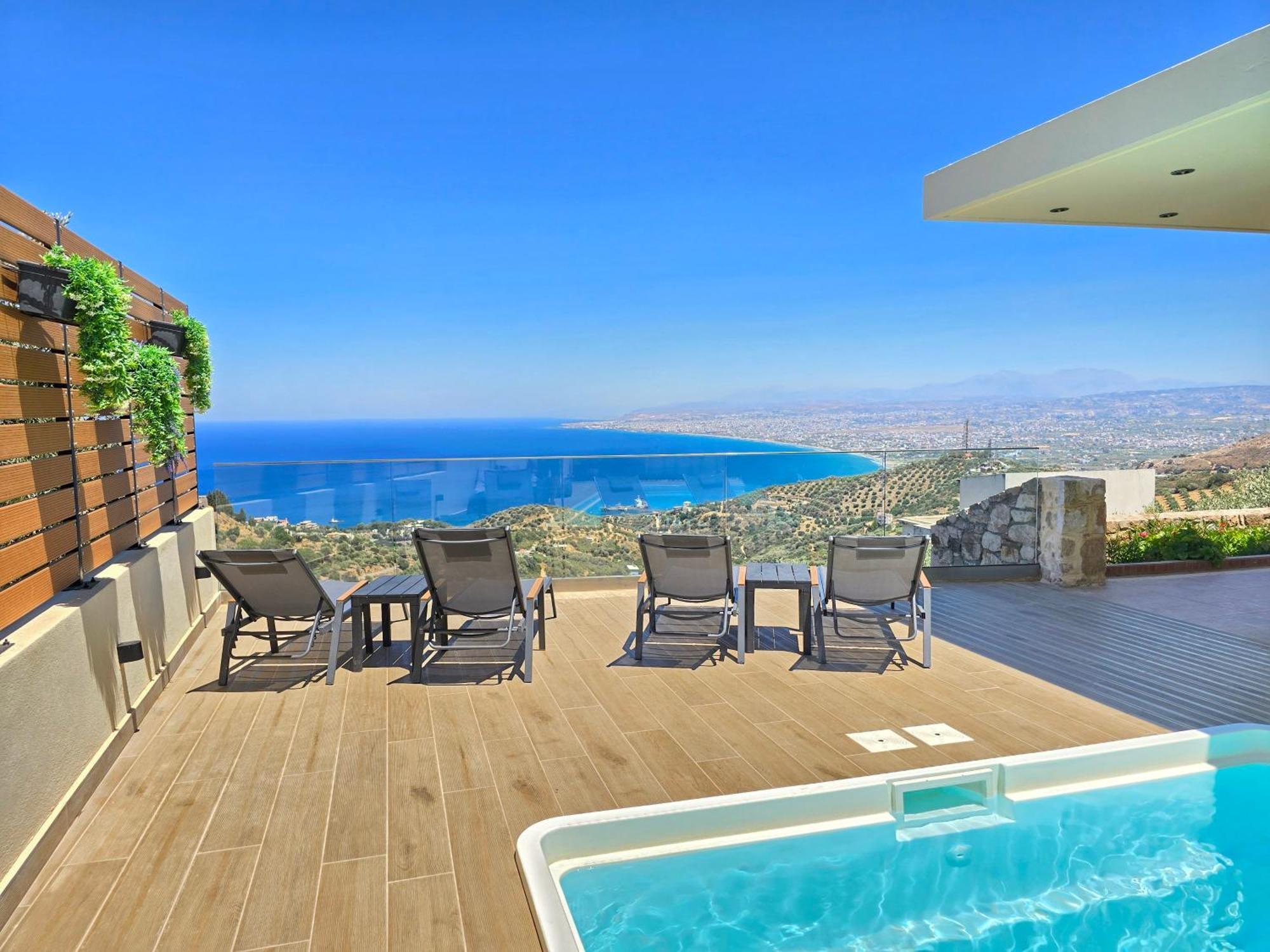 Villa Balcony, Cozy Villa With Amazing View Rodhiá Екстериор снимка