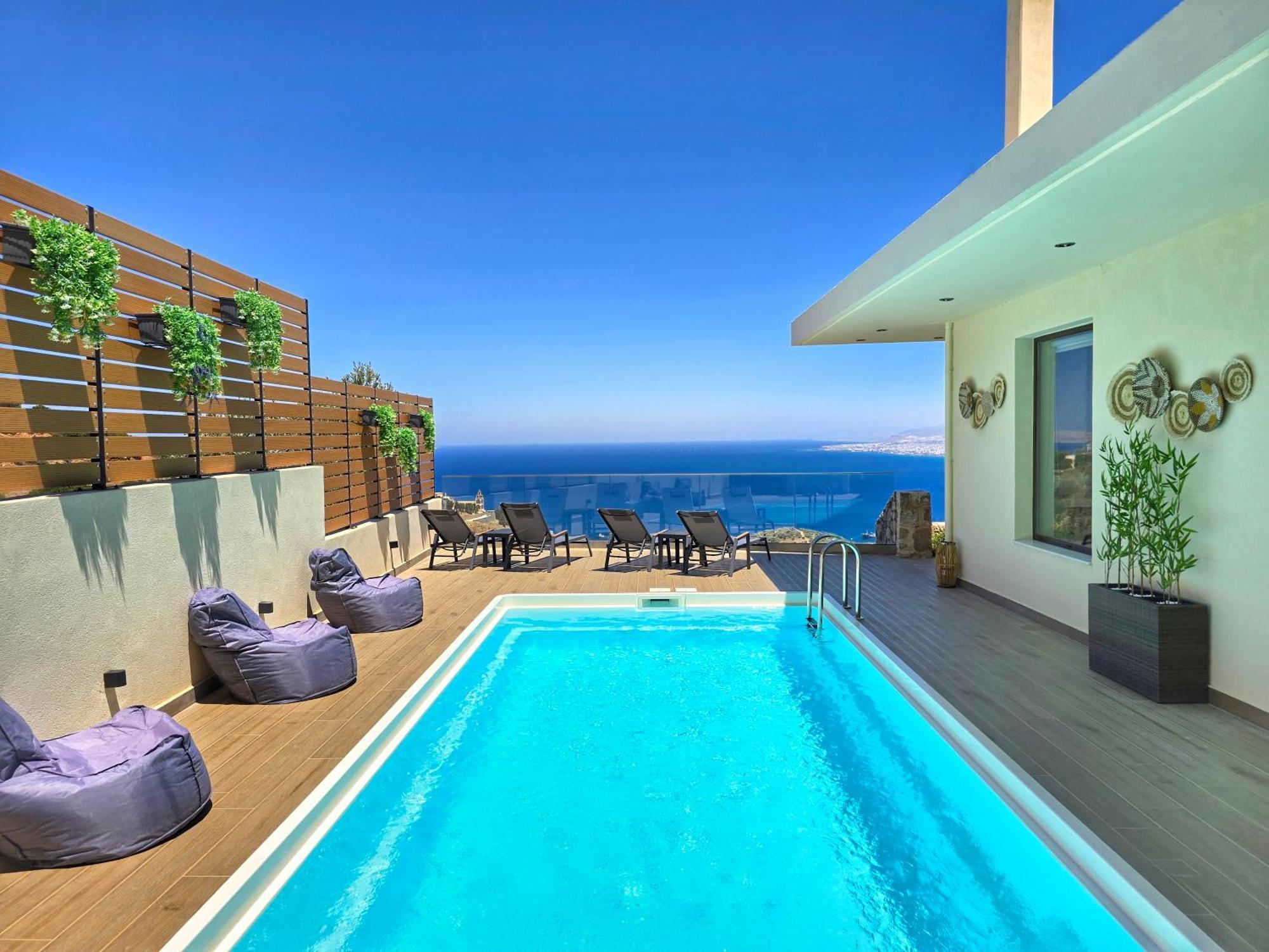 Villa Balcony, Cozy Villa With Amazing View Rodhiá Екстериор снимка