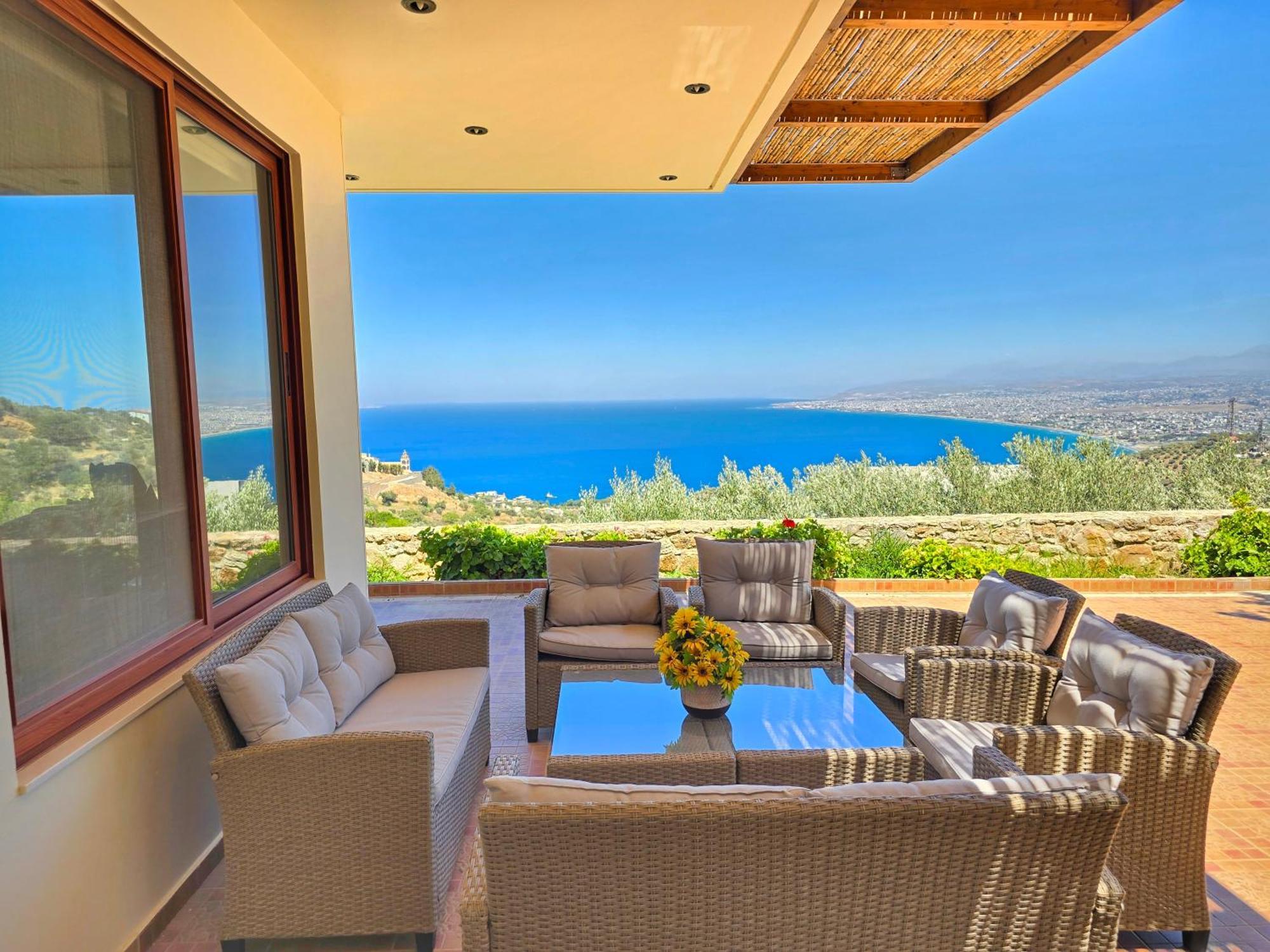 Villa Balcony, Cozy Villa With Amazing View Rodhiá Екстериор снимка